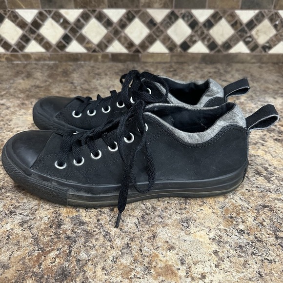 Converse All Star Black Gray Low Top Sneakers Men Size 5 Women's 7 Chuck Taylor - Picture 1 of 11